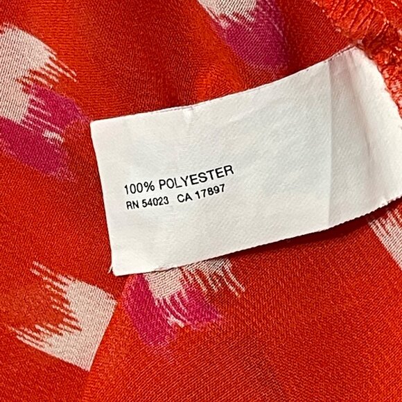 Gap Womens Size M Red Lightweight Blouse With Heart Design 3/4 Sleeves - Picture 8 of 9